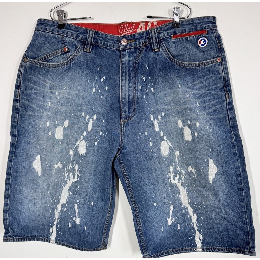 VTG G-Unit Denim Jean Shorts Jorts Men's 40 Wide Leg Baggy Streetwear Hip Hop‎